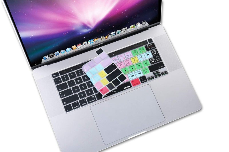 XSKN Final Cut Pro English Shortcuts Silicone Keyboard Cover Skin for Touch Bar Models 2019 MacBook Pro 16 inch A2141 2020 MacBook Pro 13.3 inch A2251 A2289 A2338 M1 Keyboard US&EU Version - Image 4